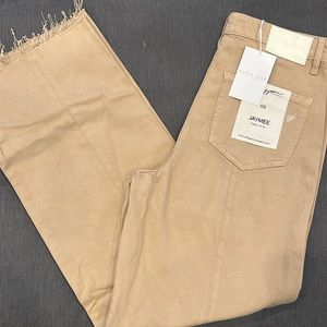 Carly Jean Wide Boot Leg Khaki Jeans